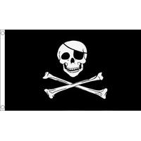 3ft x 2ft small skull crossbones flag