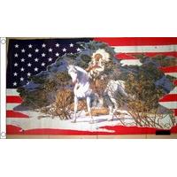 3ft x 2ft Small Usa Indian Chief Flag