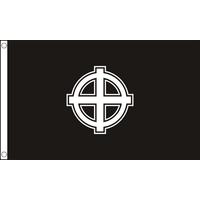 3ft x 2ft Small Black Celtic Cross Flag