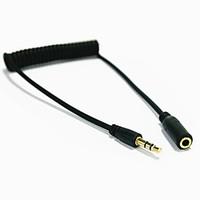 3ft 3.5mm Male to Female Spring Type Jack Plug Stereo Audio Extension Cable F/M