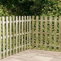 3ft x 6ft Pressure Treated Round Top Picket Fence Panel | Waltons