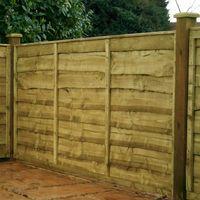 3ft x 6ft Waney Edge Lap Pressure Treated Fence Panel
