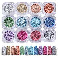 3g Nail Holographic Laser Sequins Nail Art Glitter Sequins Powder Manicure DIY