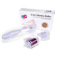 3In1 Kit Derma Roller Stainless Steel Micro Needle Rollers 180 600 1200 Needles Skin DermaRoller For Body And Face