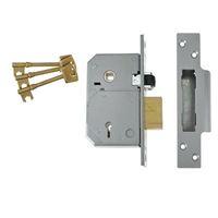 3K74E C-Series 5 Lever Mortice Rollerbolt Sashlock Satin Chrome 67mm