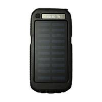 3LED SOS 8000mAh FlashLight 5V2A Power Bank with Solar Charge for Mobile Phone
