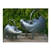3l Silver Pig Watering Can