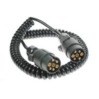 3m 12n Curly Extension Lead With Two 7 Pin Plugs