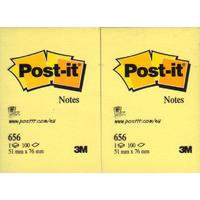3M Postit Note 51x76mm Yellow 656 - 12 Pack
