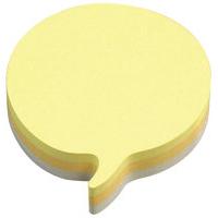 3M Postit Diecut Cube Speech Bub 225 Ylw - 12 Pack