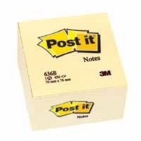 3m postit cube 76x76mm yellow 636b