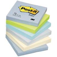 3M POSTIT BALANCED COLOURS PK6 76X76MM