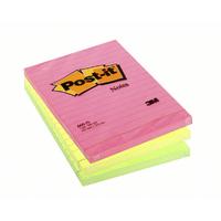 3m postit 102x152mm feint rbow pk6 660n