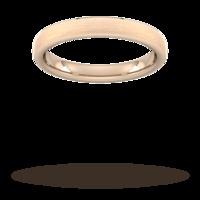 3mm Slight Court Heavy Polished Chamfered Edges With Matt Centre Wedding Ring In 18 Carat Rose Gold