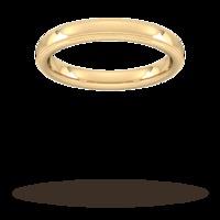 3mm Slight Court Heavy Milgrain Edge Wedding Ring In 18 Carat Yellow Gold