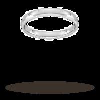 3mm Slight Court Standard Wedding Ring In 18 Carat White Gold - Ring Size K