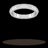 3mm D Shape Heavy Wedding Ring I...