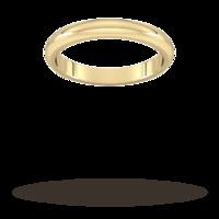 3mm D Shape Heavy Wedding Ring I...