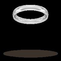 3mm Traditional Court Standard Wedding Ring in 9 Carat White Gold- Ring Size P.5