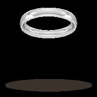 3mm Traditional Court Standard Wedding Ring in 18 Carat White Gold- Ring Size O