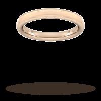 3mm Flat Court Heavy Matt Finished Wedding Ring in 18 Carat Rose Gold