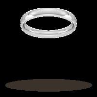 3mm Traditional Court Standard Wedding Ring in 9 Carat White Gold- Ring Size J