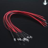 3MM LED Light-Emitting Diode With A Line Of Light DC12V Hair Red / White / Blue / Yellow / Green(10Pcs)