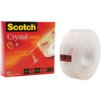 3M FT510052226 600 Crystal Clear Tape 19mm x 10m