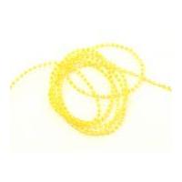 3mm Round Faceted Beading Trimming Yellow