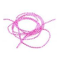 3mm Round Faceted Beading Trimming Cerise Pink