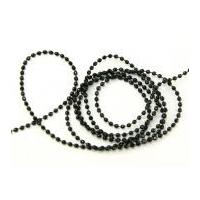 3mm Round Faceted Beading Trimming Black