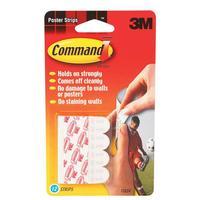 3M Command Adhesive Poster Strips Clean-removing Holding Capacity 0.45kg White (Pack of 12)