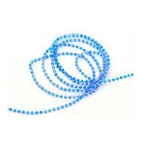 3mm Round Faceted Beading Trimming Saxe Blue