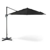 3m deluxe cantilever parasol with cross stand in black