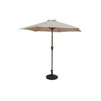 3m Crank Wood Look Parasol In Ivory