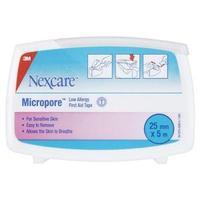 3M Nexcare Micropore First Aid Tape 25mmx5m White Pack of 6 Tapes