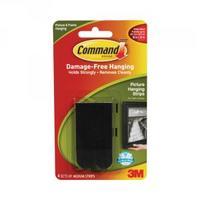 3M Command Medium Picture Hanging Strips Black Pack of 4 17201BLK