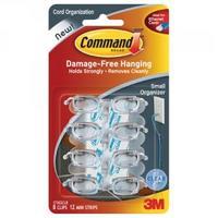 3m command clear cord clips with clear strips small 17302clr