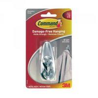 3m command medium chrome metal hook with command strips fc12 bc