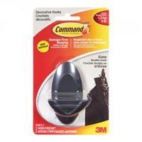 3m command adhesive double hook slate pack of 2 17087s