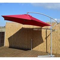 3m Banana Outdoor Garden Parasol In Terracotta / Red