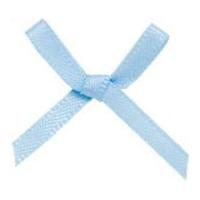 3mm mini ribbon bows 30mm x 23mm light blue