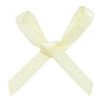 3mm Mini Ribbon Bows 30mm x 23mm Baby Maize