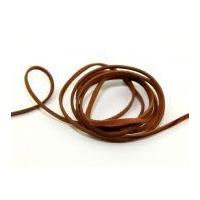 3mm suede thonging cord medium brown