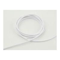 3mm Round Elastic Cord White