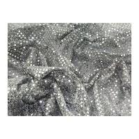 3mm Round Sequins Dress Fabric Silver/Black