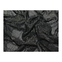 3mm Round Sequins Dress Fabric Black