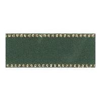 3mm Berisford Gold Metallic Edge Satin Ribbon 969 Forest