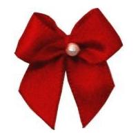 3mm berisford ribbon pearl crossover bows 250 red