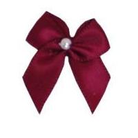 3mm Berisford Ribbon Pearl Crossover Bows 275 Wine